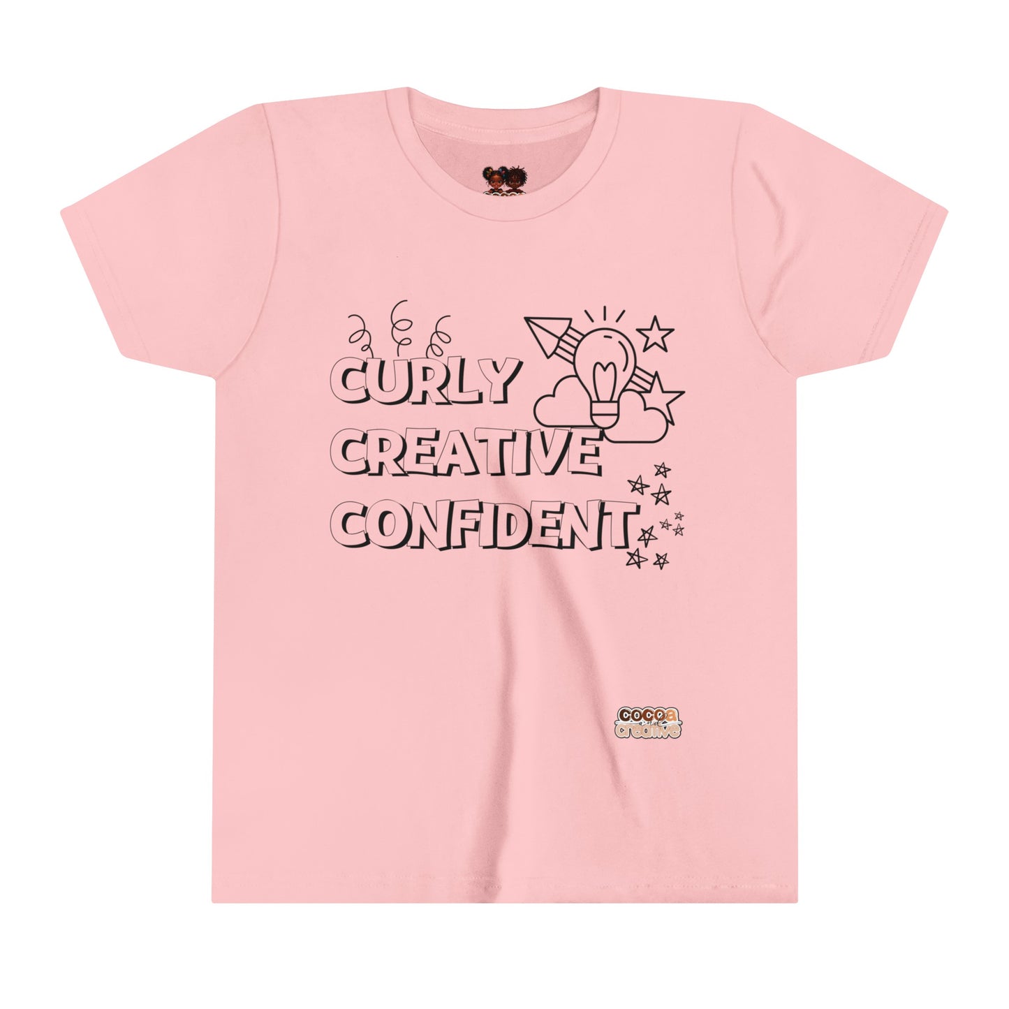 Curly Creative and Confident Youth Tee