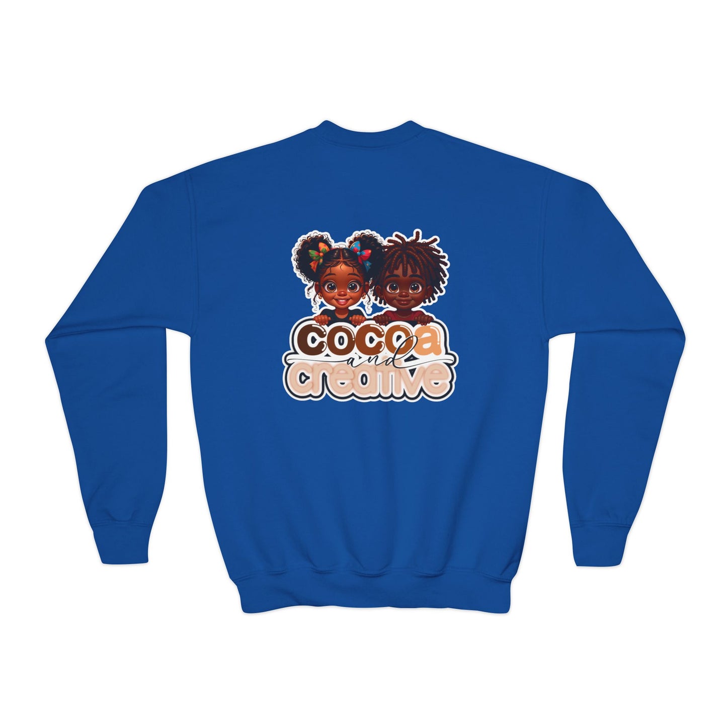 Cocoa and Creative Youth Sweatshirt | Front and Back Design