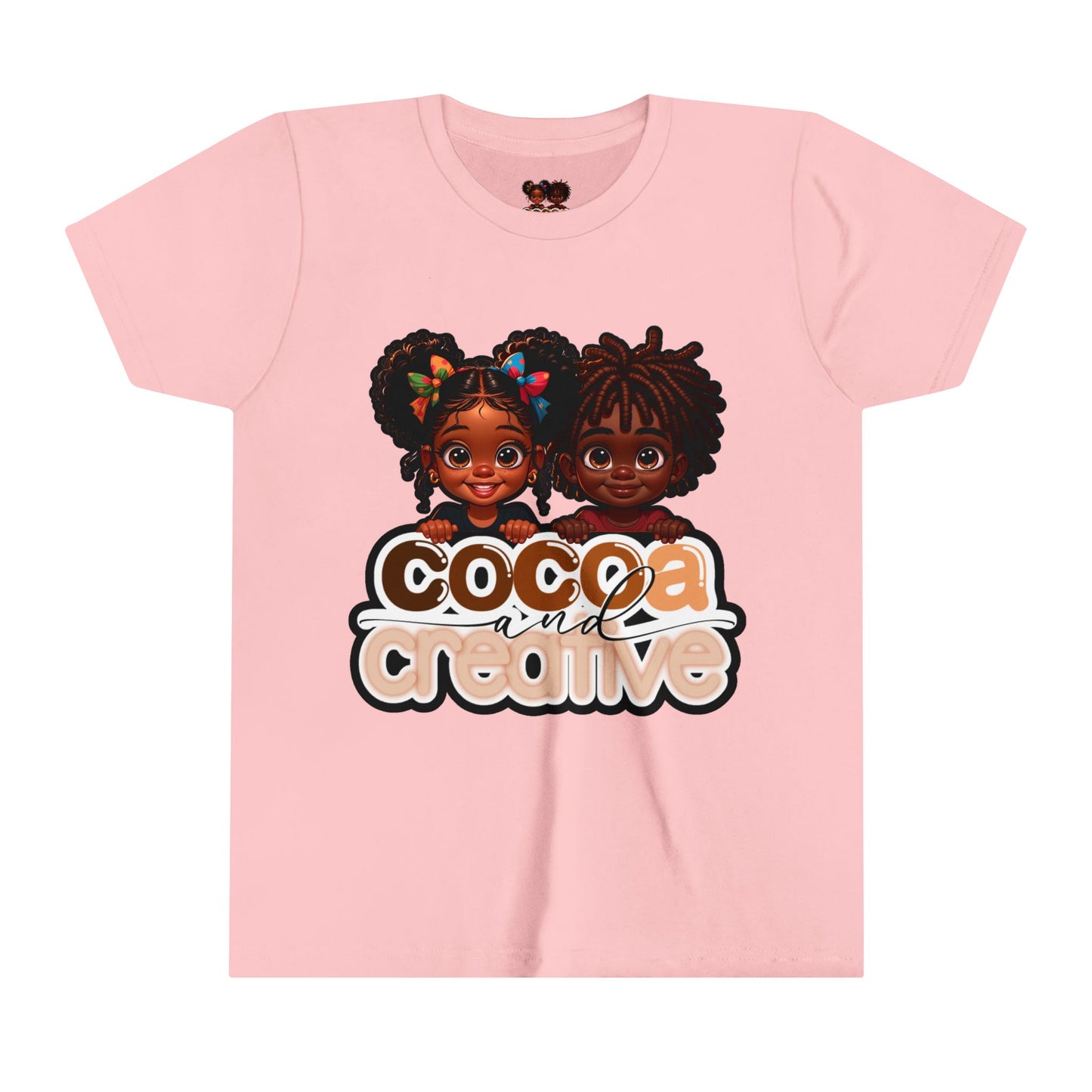 Cocoa and Creative Youth Tee | Black Outline