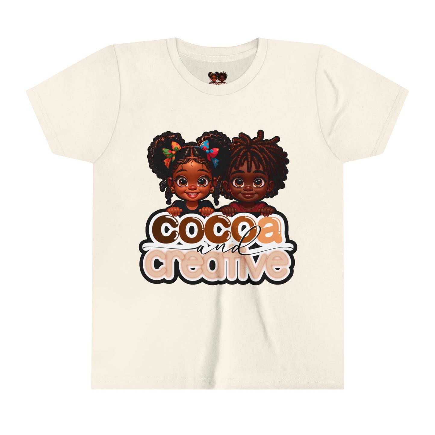 Cocoa and Creative Youth Tee | Black Outline