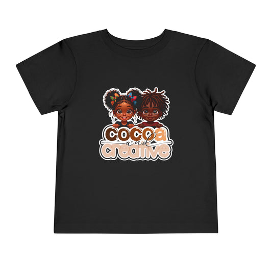 Cocoa and Creative Toddler Tee | White Outline