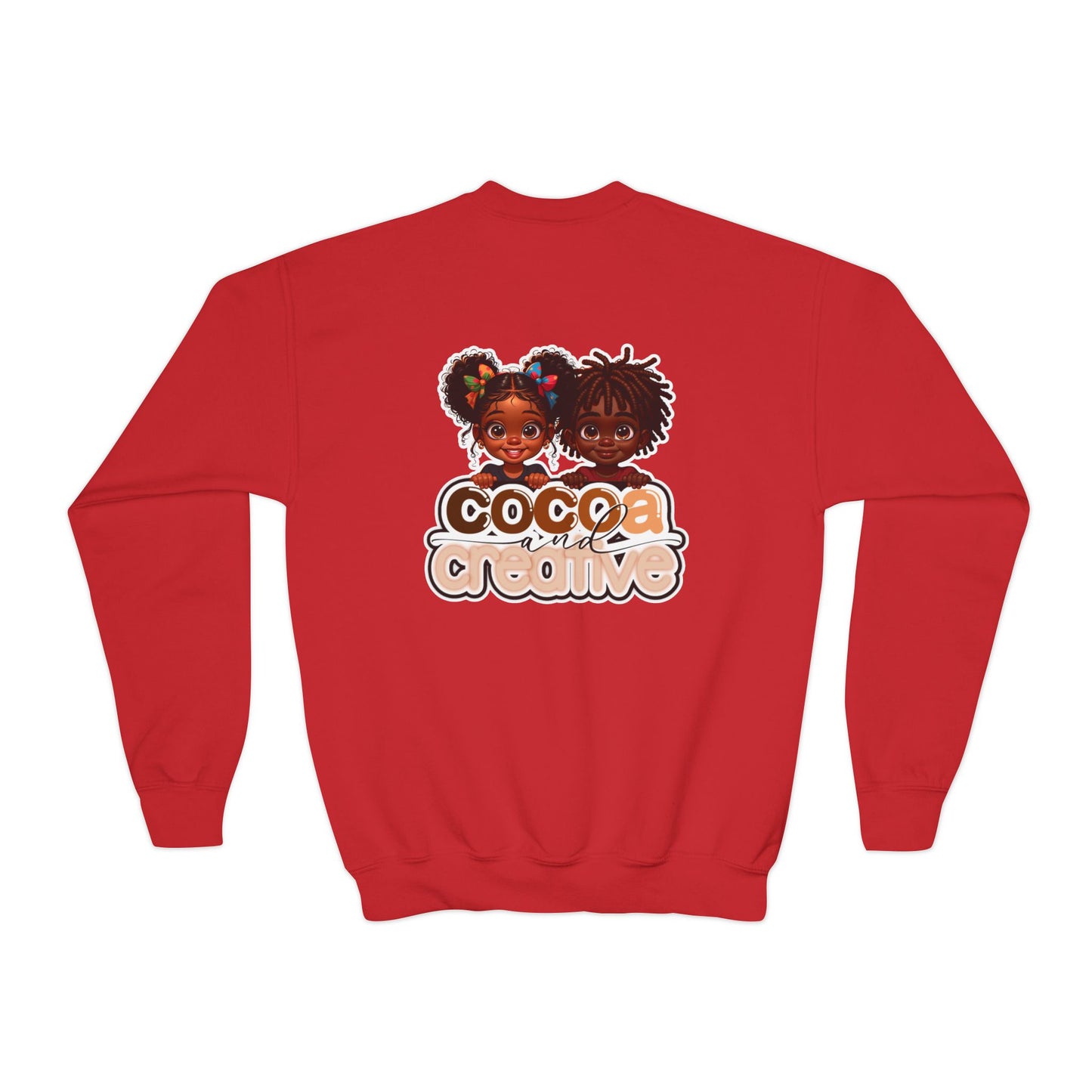 Cocoa and Creative Youth Sweatshirt | Front and Back Design