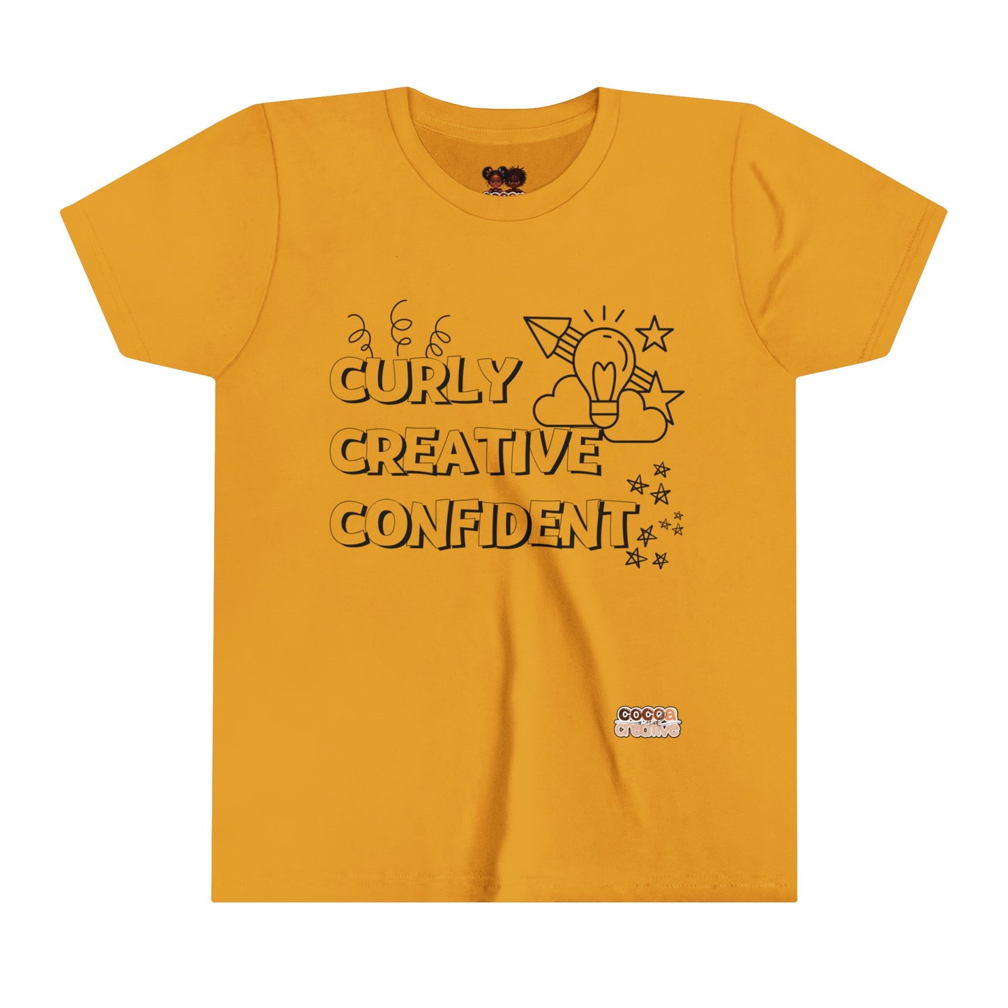 Curly Creative and Confident Youth Tee