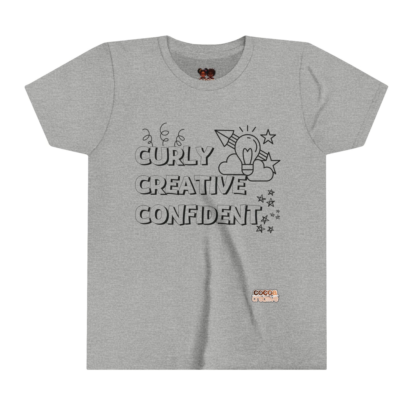 Curly Creative and Confident Youth Tee