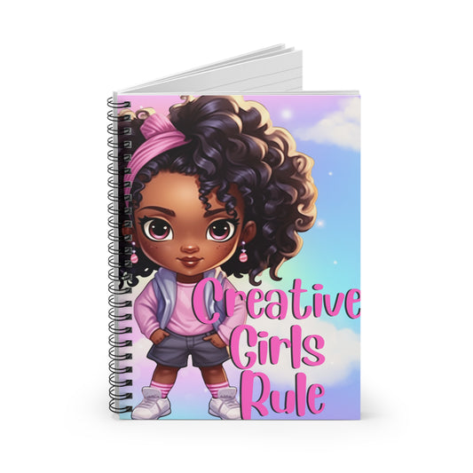 Creative Girls Rule Spiral Notebook - Ruled Line