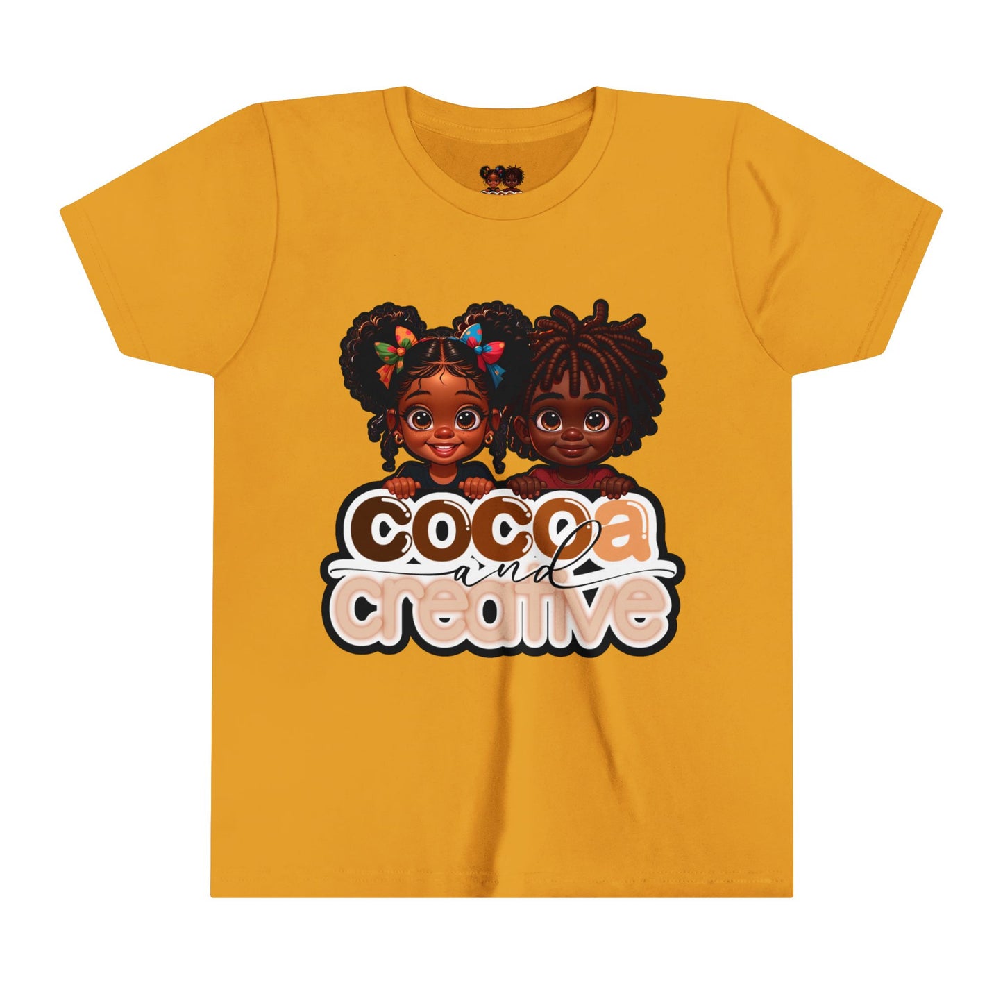 Cocoa and Creative Youth Tee | Black Outline