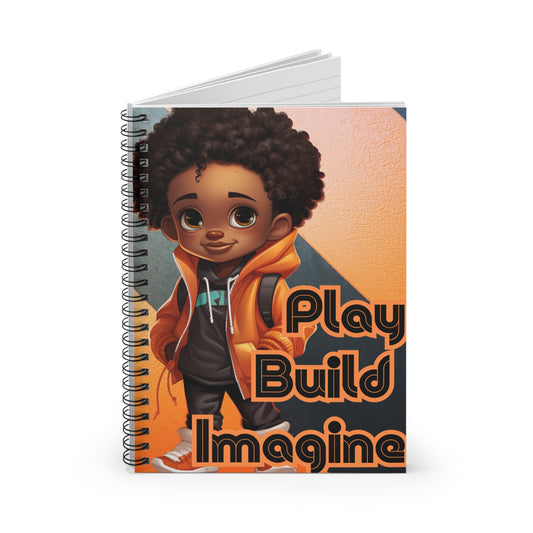Play Build Imagine Spiral Notebook - Ruled Line