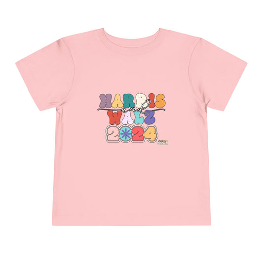 Harris and Walz 2024 Toddler Election Tee