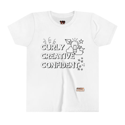 Curly Creative and Confident Youth Tee