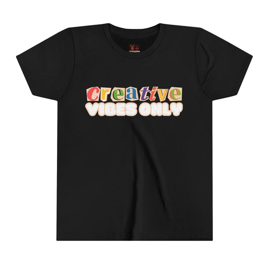 Creative Vibes Only Chest Message Youth Tee