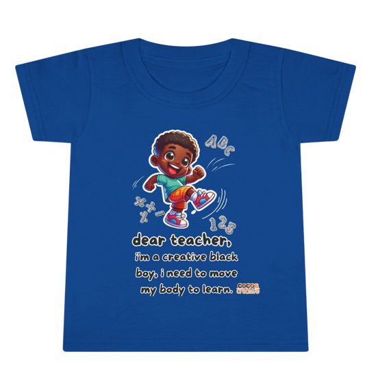 Creative and Active Black Boy Toddler Tee