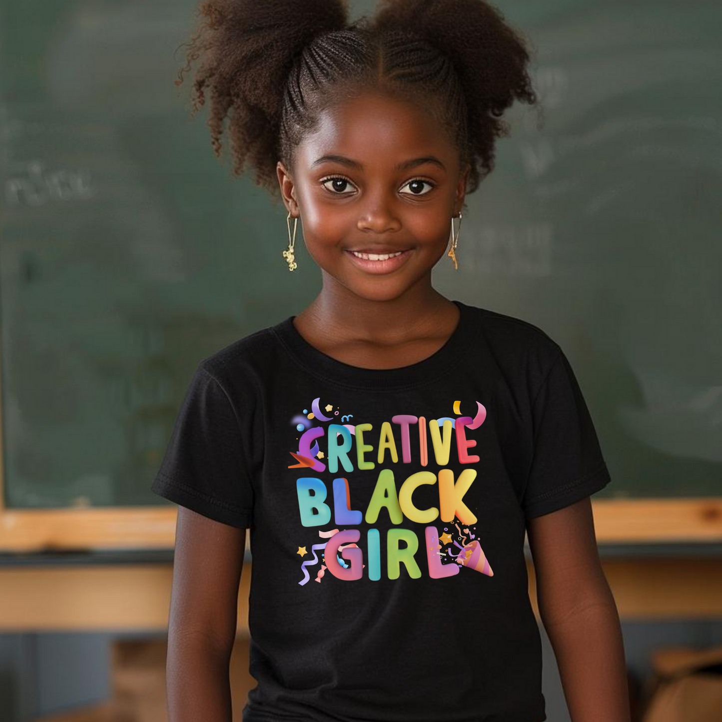 Creative Black Girl Kids Tee