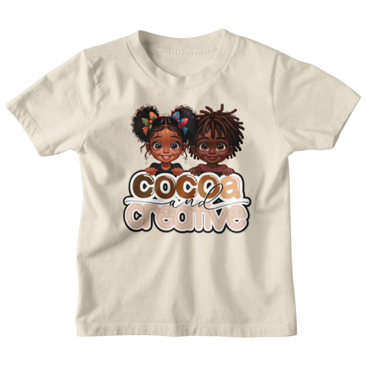 Cocoa and Creative Youth Tee | Black Outline