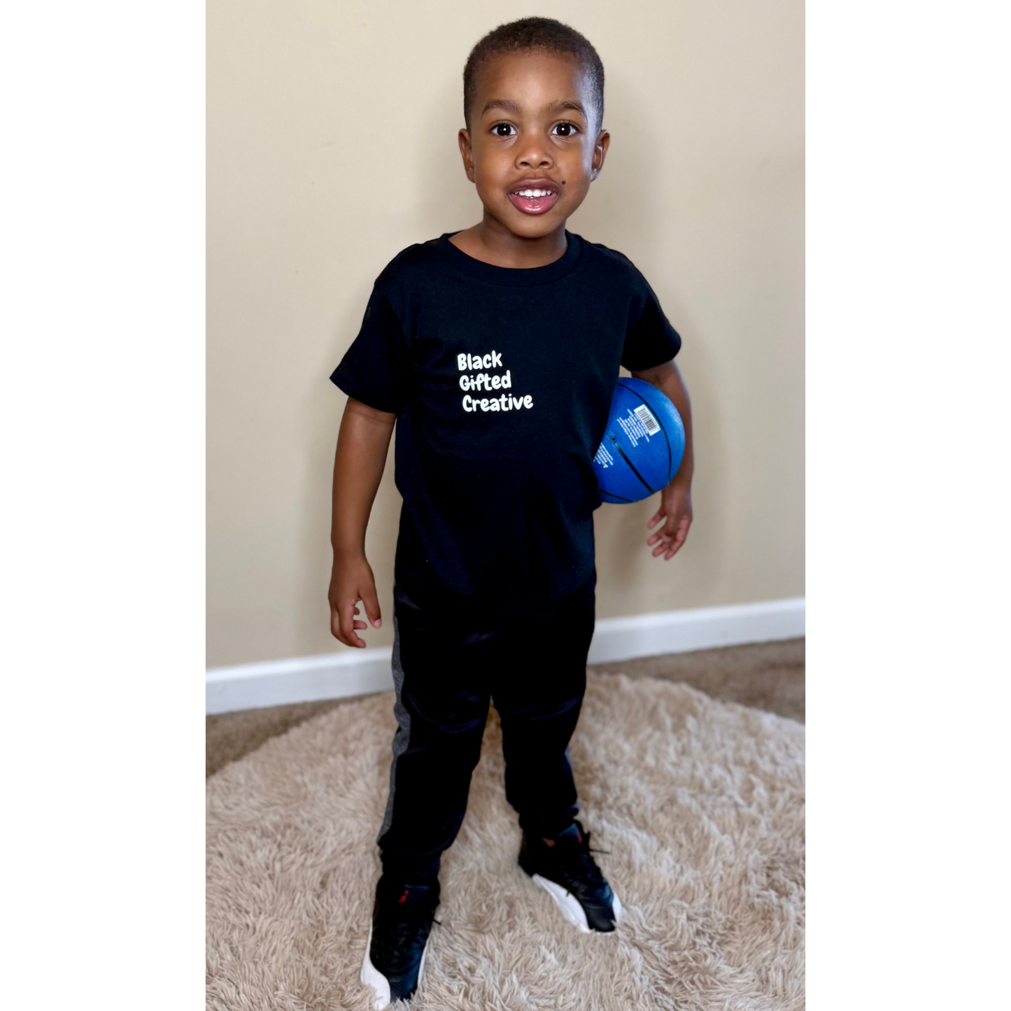 Black Gifted and Creative Toddler Short Sleeve Tee