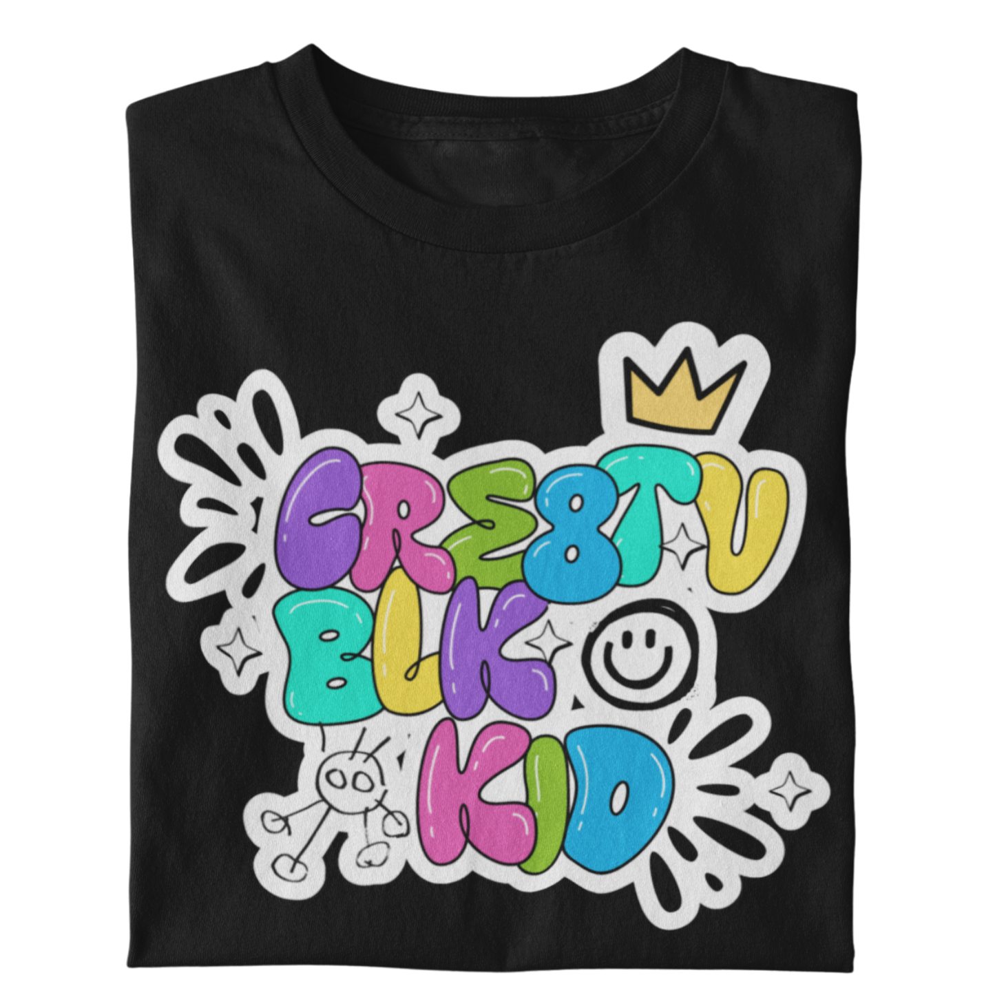 CRE8TV BLK Kid Youth Tee - Black