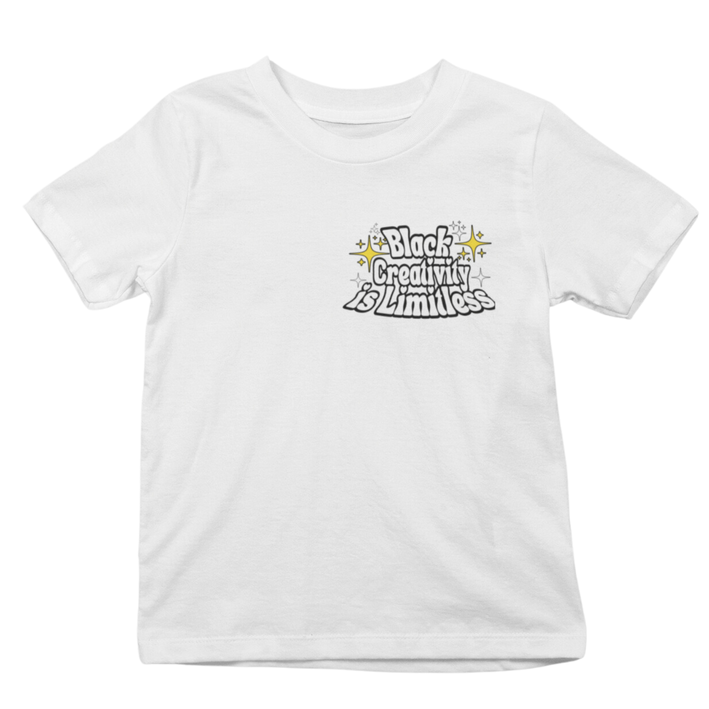 Black Creativity is Limitless Youth Short Sleeve Tee | White