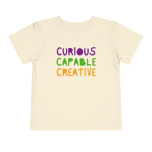 Curious Capable Creative Toddler Tee